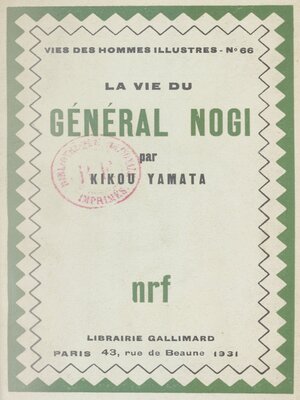cover image of La vie du général Nogi